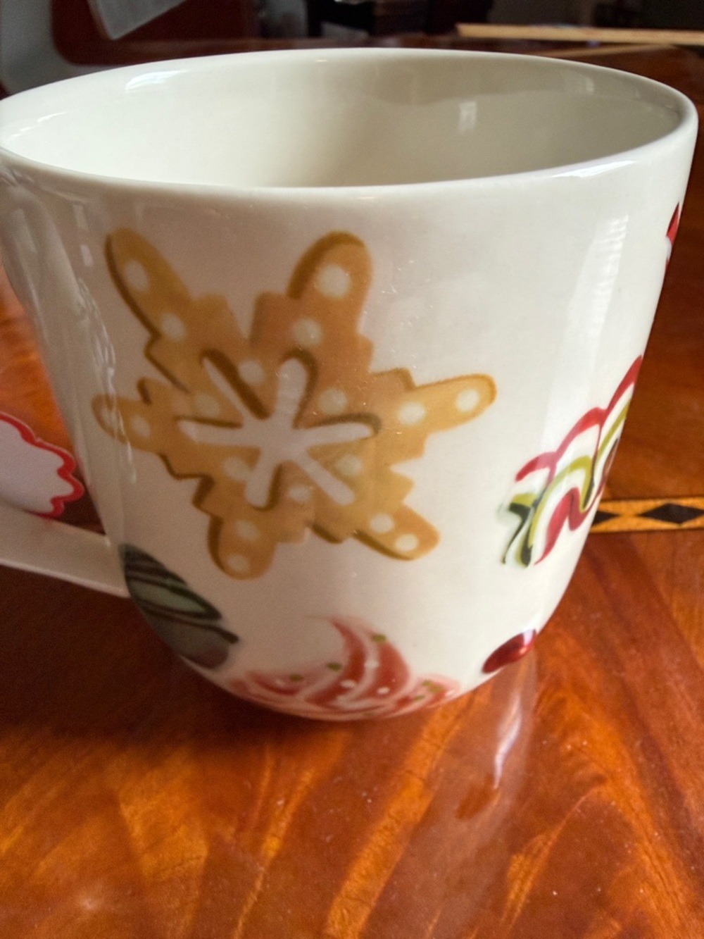 Monogram R Holiday Ceramic Mug - Picture 3 of 7